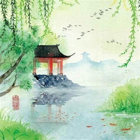 下雨天古风风景头像女生