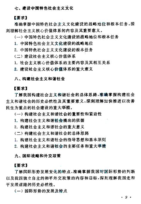 2021年全国成人高考专升本政治考试大纲-宁波大学成人高等学历招生网