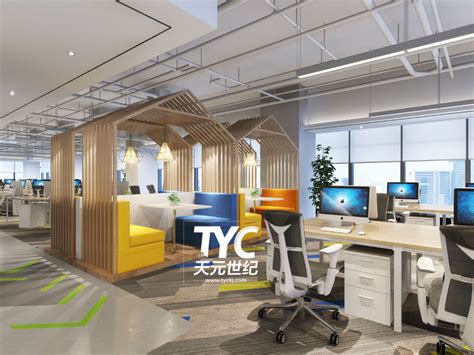 1180平方大型创意办公室装修设计案例效果图-室内设计-拓者设计吧