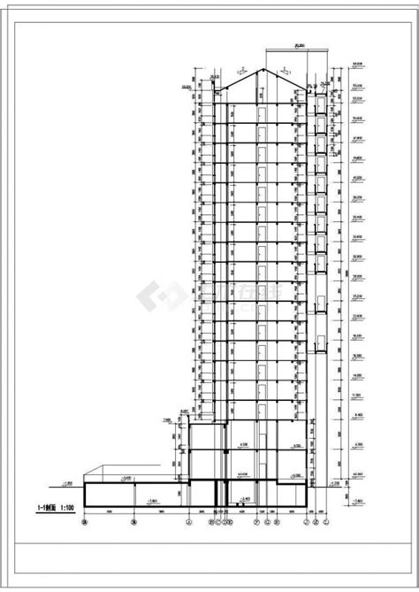 某1.3万平米十八层高层住宅楼全套建施图._住宅小区_土木在线