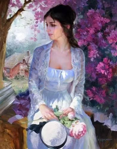 俄罗斯艺术家油画中的美女，温婉知性的魅力女神|油画|温婉|俄罗斯_新浪新闻
