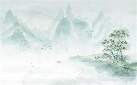 蓝色山水背景背景图片素材免费下载_熊猫办公