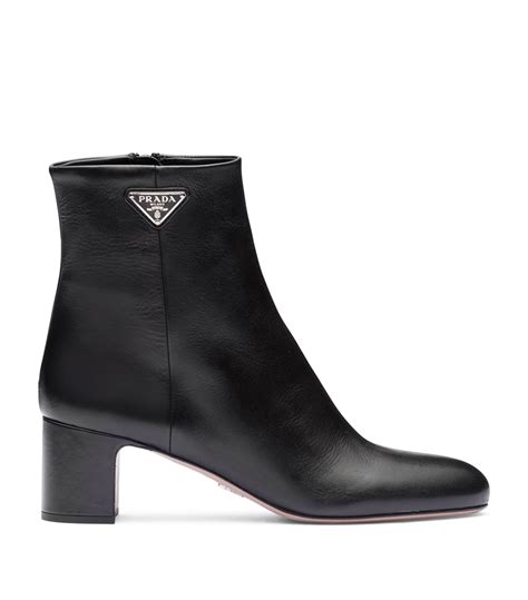 Womens Prada black Leather Ankle Boots 55 | Harrods UK