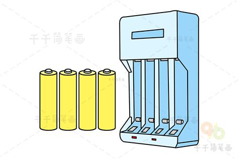 电池简笔画简单,卡通画,简易_大山谷图库