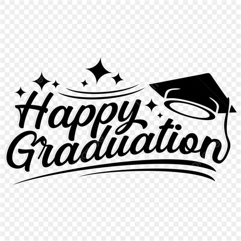 Happy Graduation. Hand drawn lettering for greeting, invitation card ...