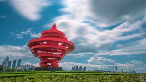 青岛五四广场五月的风雕塑高清图片下载_红动中国