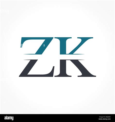 ZK logo. Z K design. White ZK letter. ZK letter logo design. Initial ...