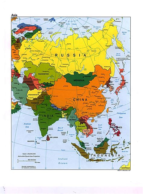 亚洲英文版地图 - 亚洲地图 - 地理教师网