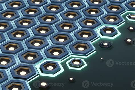 Metal hexagon background, sci-fi pattern, 3d rendering. 27856879 Stock ...