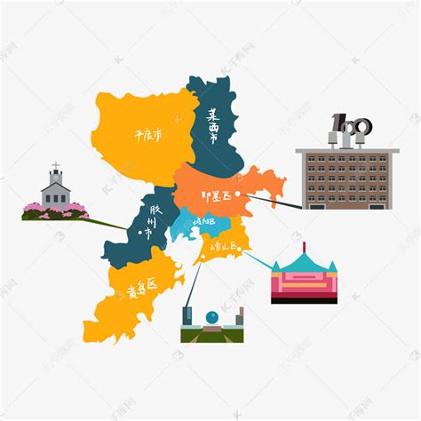 青岛市旅游地图图片