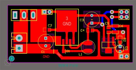 自制的LM2596电源模块12V-5V-3.3V原理图与PCB文件 - Altium Designer