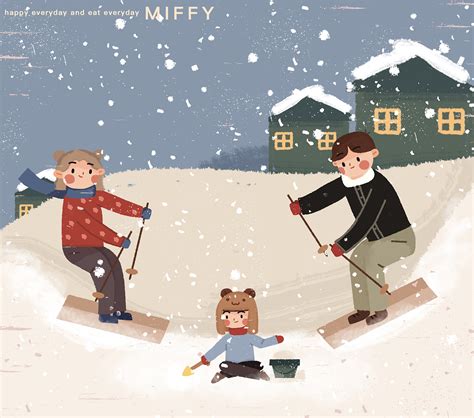 冬季雪地里快乐的家庭图片-快来的一家人在雪地里玩雪素材-高清图片-摄影照片-寻图免费打包下载