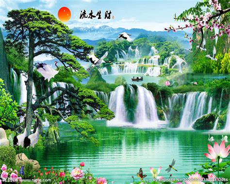 中国风小桥流水背景插画图片下载-正版图片400162272-摄图网