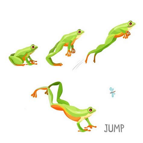 手绘跳起的青蛙免抠图素材图片免费下载_高清psd_千库网(图片编号10935285)