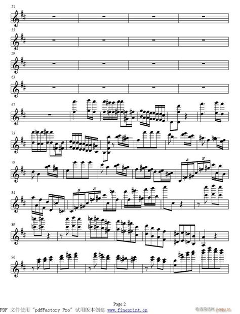 帕格尼尼小提琴协奏曲1-5提琴简谱小提琴版,五线谱,初学者独奏曲谱曲子 - 小提琴谱 - 中国曲谱网