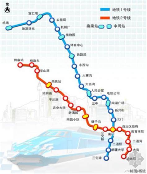 乌鲁木齐地铁1号线 - 地铁线路图