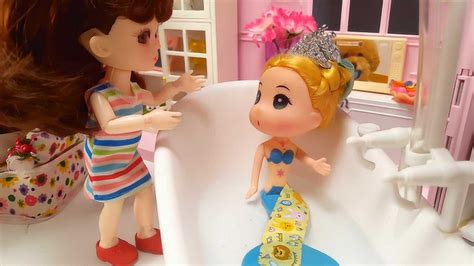 小芭比和小姨旅行回家在浴缸再次见到好朋友美人鱼，很惊喜很开心_腾讯视频