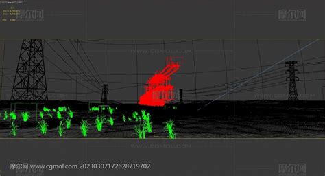 铁路施工铺设铁轨修建铁路动画场景3D模型_现代场景模型下载-摩尔网CGMOL