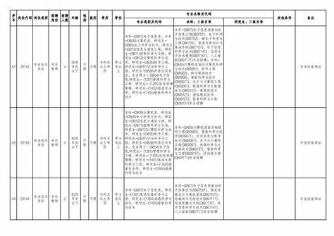 东莞职业技术学院招聘岗位表