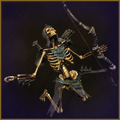 次世代骷髅士兵1——骷髅弓箭手，骷髅武士，全身骨骼骨架，带绑定动画和高精度贴图-CG模型网（cgmodel)-让设计更有价值!