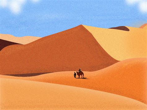 手绘沙漠和绿洲对比图元素图片免费下载_PNG素材_编号192imr50j_图精灵