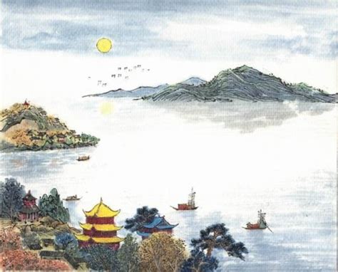 洞庭晚秋图图片