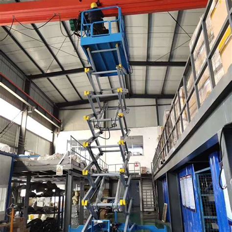 10米高空作业升降平台高空作业车 电动液压移动剪叉式升降机-阿里巴巴