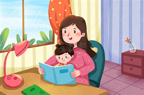 妈妈和孩子沟通学习高清图片下载-正版图片502115671-摄图网