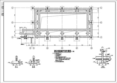 某俱乐部游泳池建筑设计cad施工图_土木在线