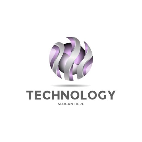 Premium Vector | 3d icon technology media logo design template
