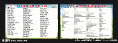 100个中国成语俗语英文对照设计图__海报设计_广告设计_设计图库_昵图网nipic.com