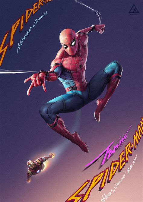 《蜘蛛侠：英雄归来》9月8日震撼上映！海报创作附过程|插画|商业插画|foritis - 原创作品 - 站酷 (ZCOOL)