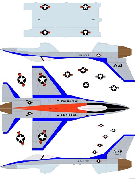 F-16 F16航模制作图纸 PDF格式 – KerYi.net