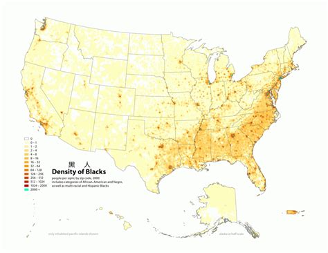 美国各种族人口分布图（2000年数据） - 堆糖，美图壁纸兴趣社区