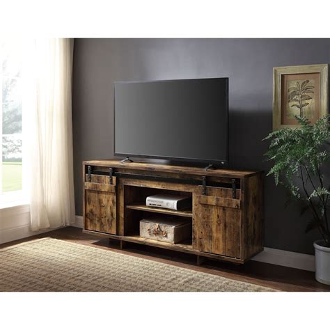 4-Piece Wall Mount Floating TV Stand with See-Through Storage Cabinet ...