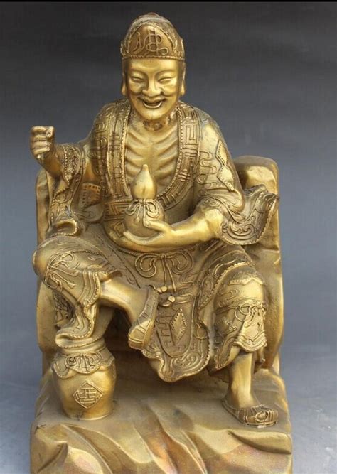 xiuli 003281 23" Chinese Myth Bronze Jade Emperor Wang Mu Queen God Hold RuYi YuanBao Statue-in ...