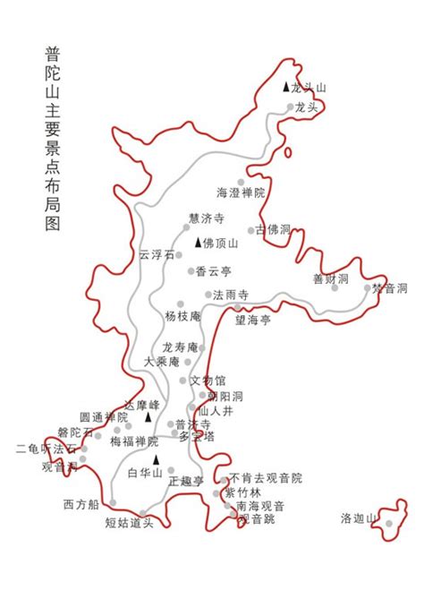 普陀山地图图片