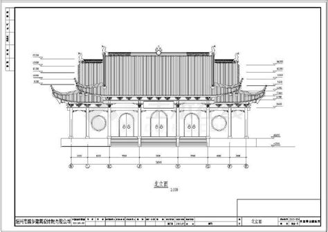某地二层寺庙古建筑设计详细方案图下载-土木在线
