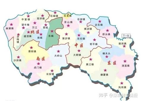 广东东莞的行政区域划分是不是地级市下面直接是区和镇?-