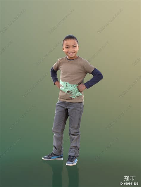 美式国外黑人小男孩3D模型下载【ID:699861639】_知末3d模型网