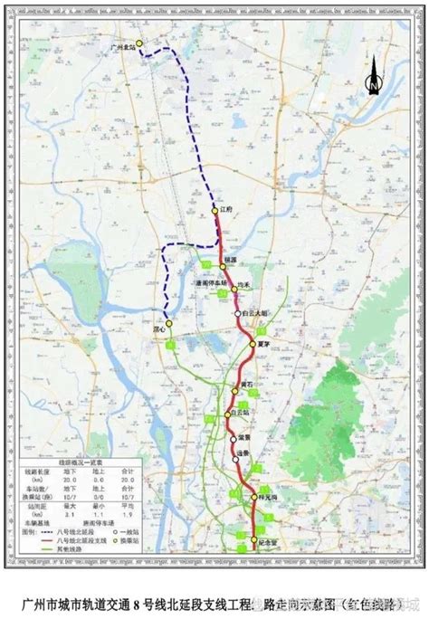 广州地铁8号线北延段多长（线路图+站点）- 广州本地宝