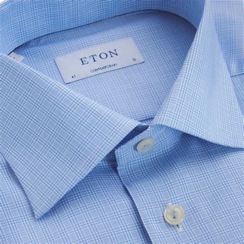 Contemporary Oxford Shirt - Light Blue Check - Ferner Jacobsen