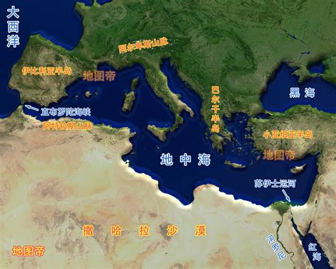 地中海与三个大洲相邻，沿岸有多少个国家？_海域