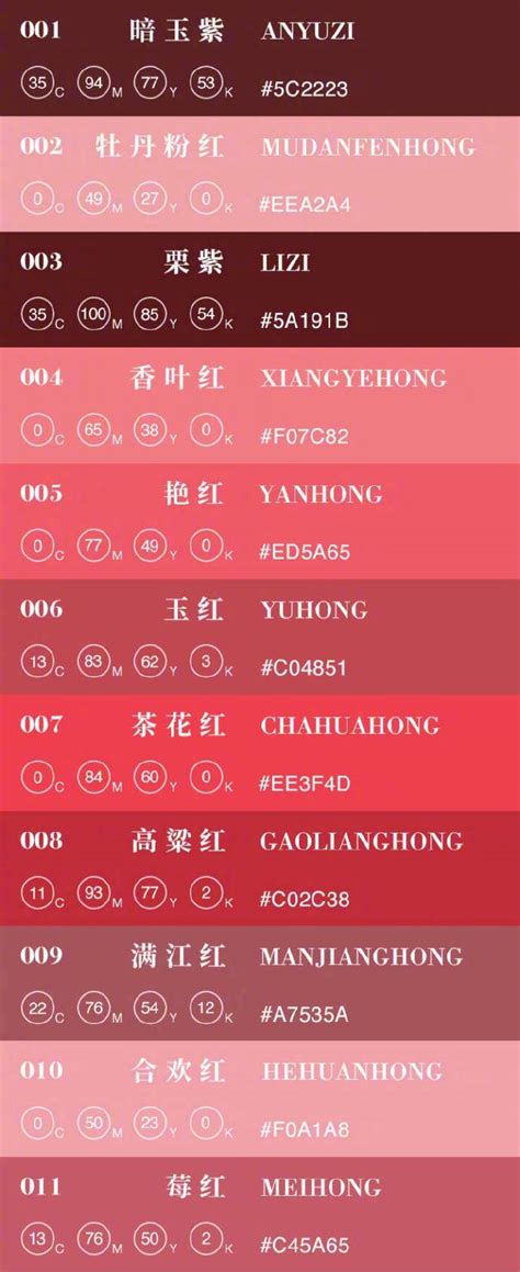 分享、50种中国传统色彩，名字好听颜色美！