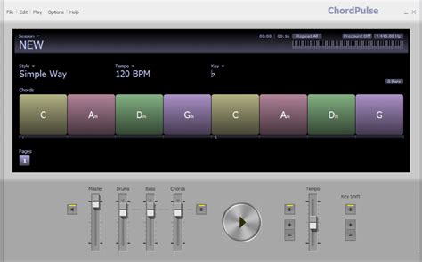 「ChordPulse Lite」簡単な操作で簡易的な伴奏を作成・演奏できるソフト - 窓の杜
