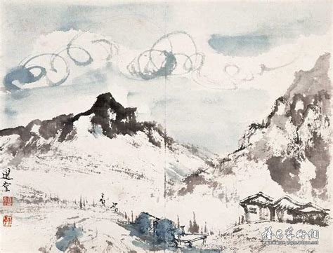 白山画集^_^Mount Blanc, Switzerland Color on Paper__饶宗颐作品展_饶宗颐在线作品_饶宗颐纪念网站-雅昌艺术家网