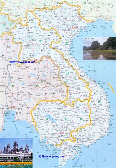 老挝周边地图,老挝旅游,老挝_大山谷图库