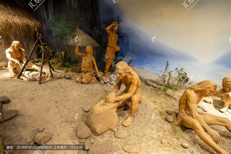 原始人,打猎场景,雕塑艺术,文化艺术,摄影素材,汇图网www.huitu.com