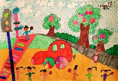 少儿书画作品-在家乡/儿童书画作品在家乡欣赏_中国少儿美术教育网