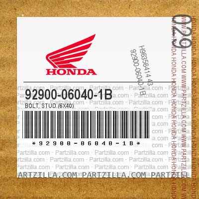 Honda 92900-06040-1B - STUD BOLT | Partzilla.com